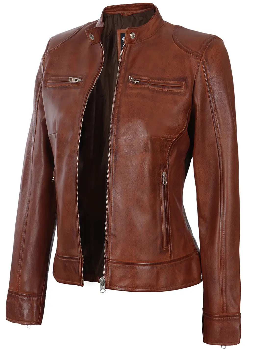 veste cuir femme
