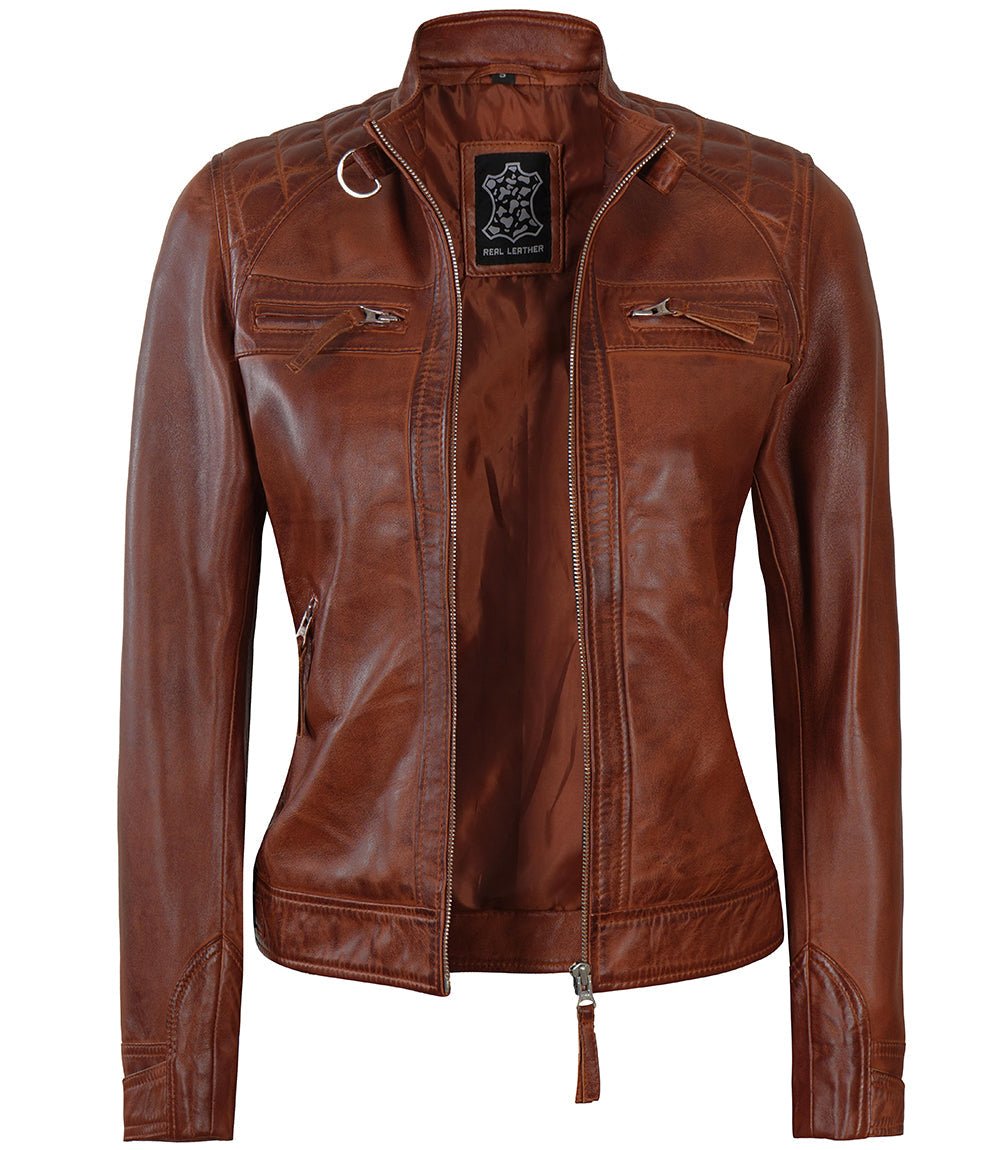 veste cuir femme