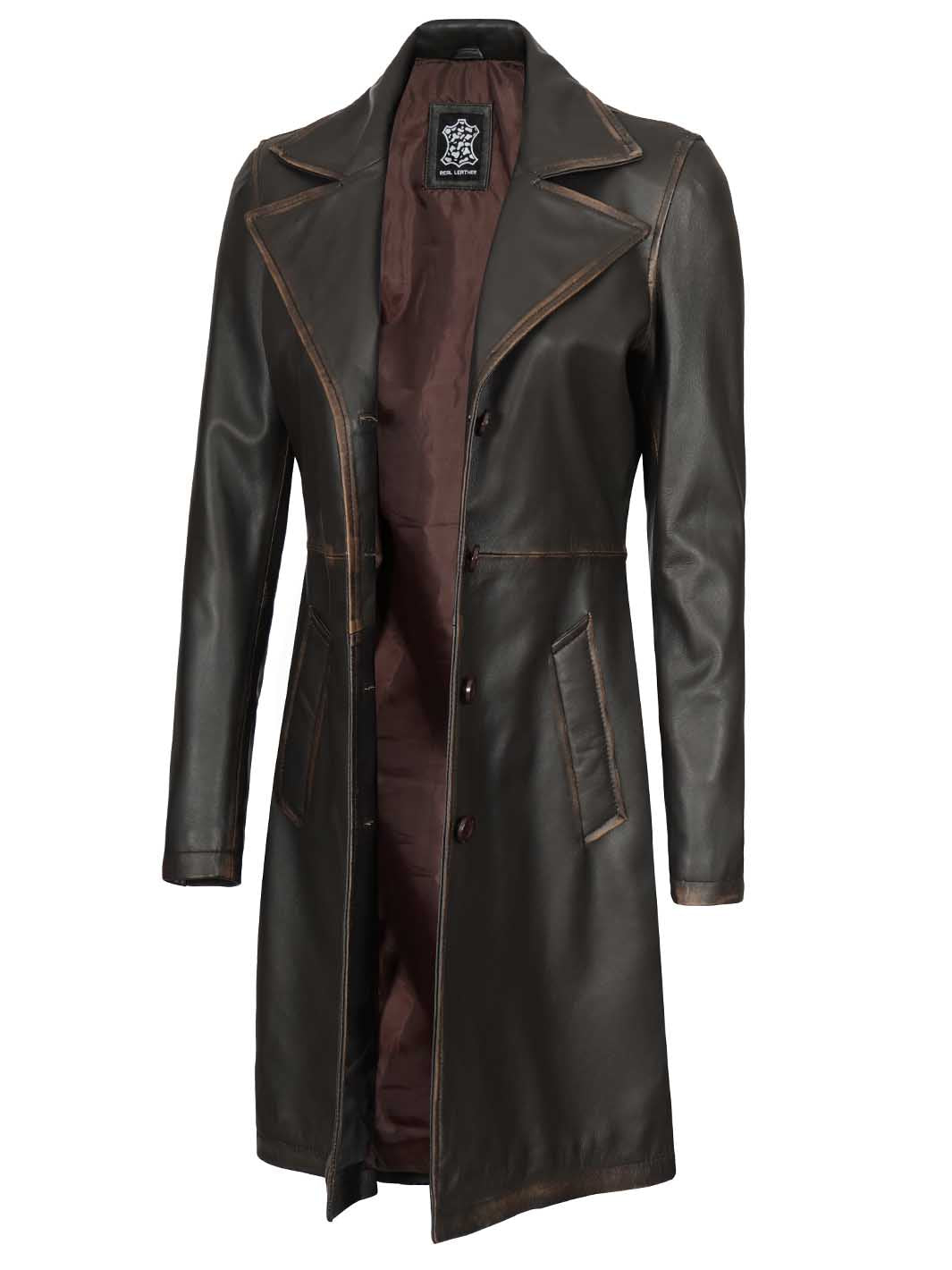 Manteau de voiture marron Rub Off pour femme
