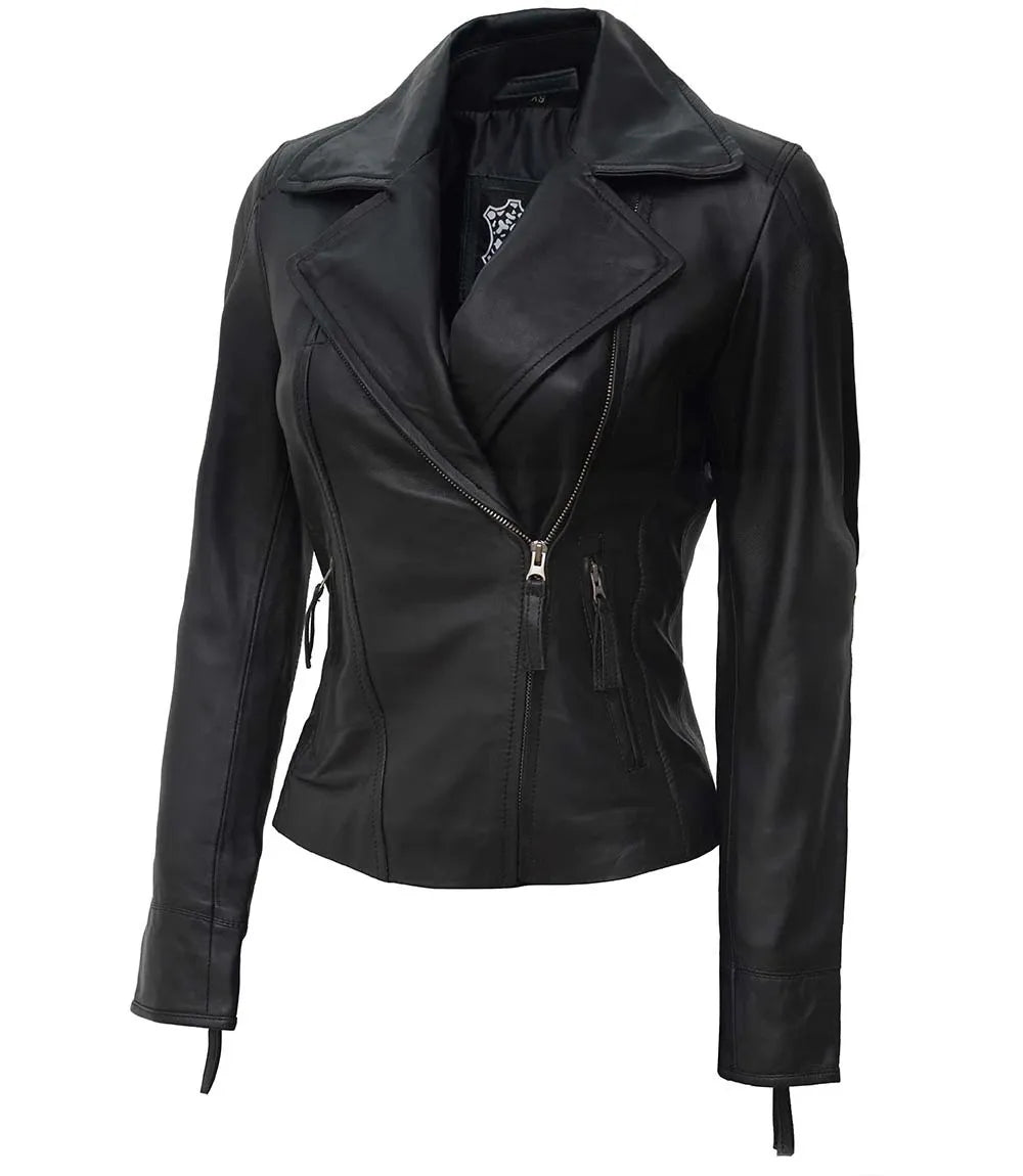 blouson cuir femme