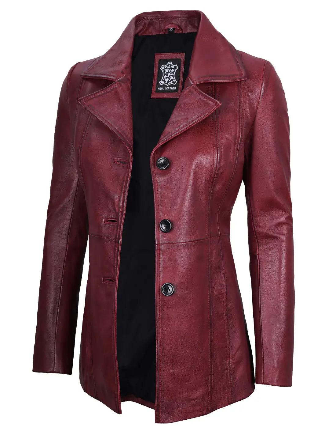 Blazer en cuir pour femme
