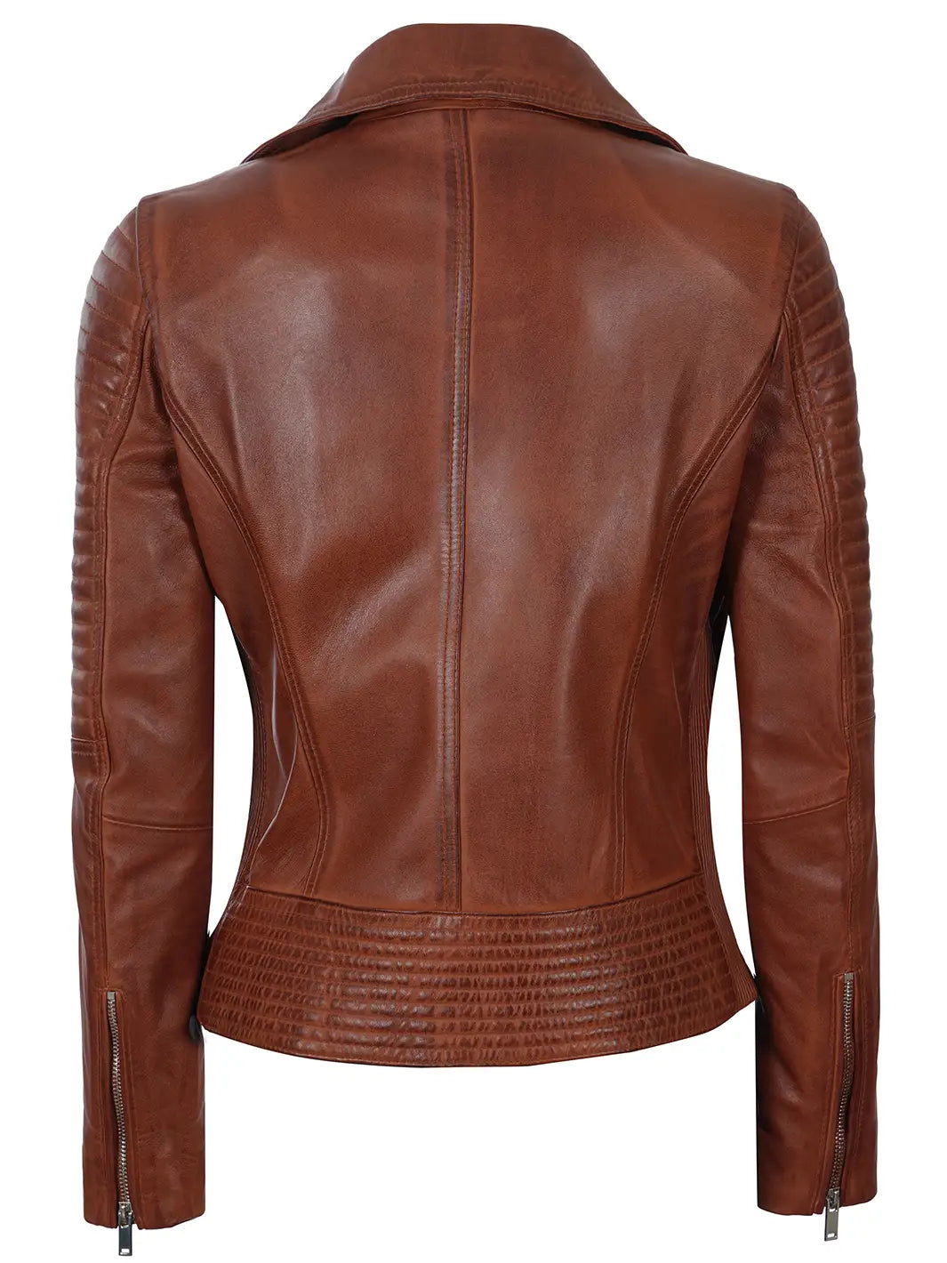Veste en cuir motard pour femme