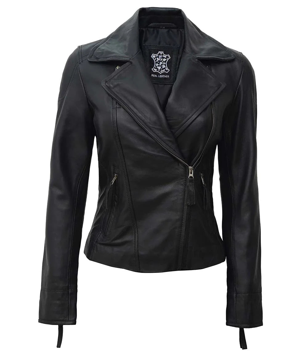 Veste en cuir pour femme