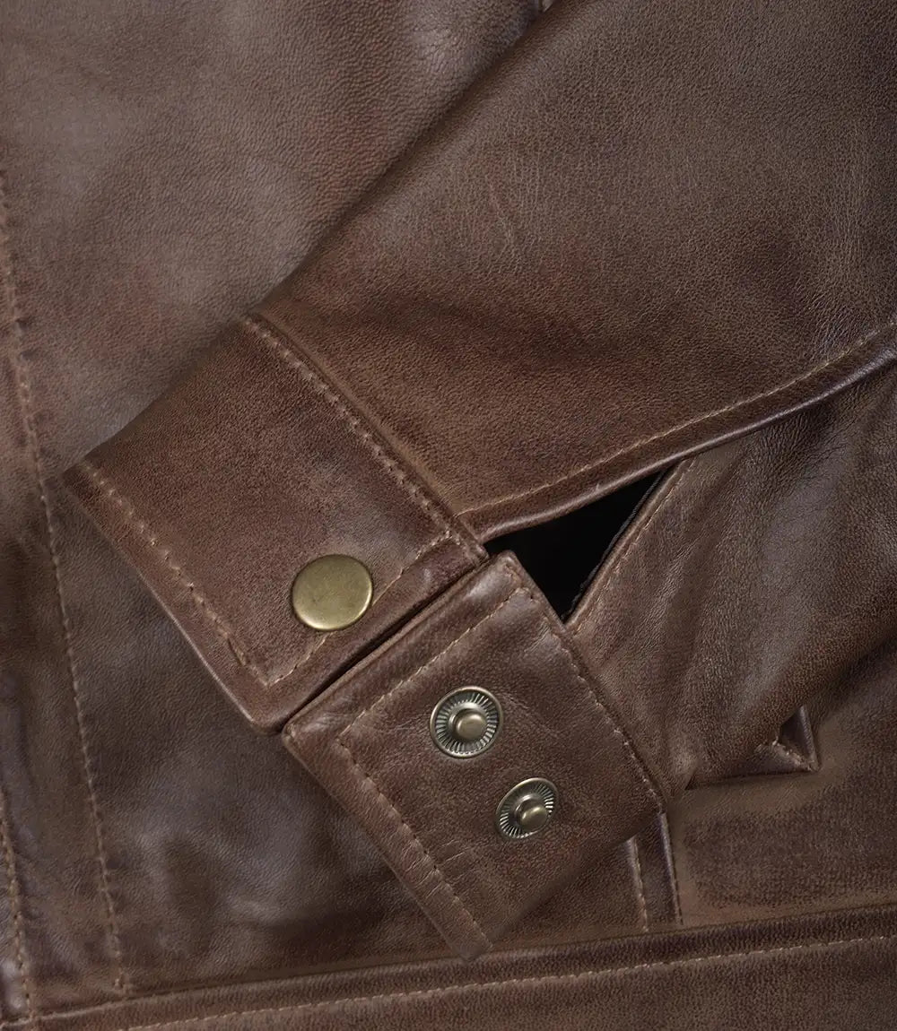 Veste en cuir pour homme