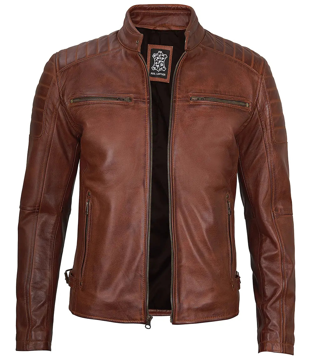 veste en cuir cogan homme