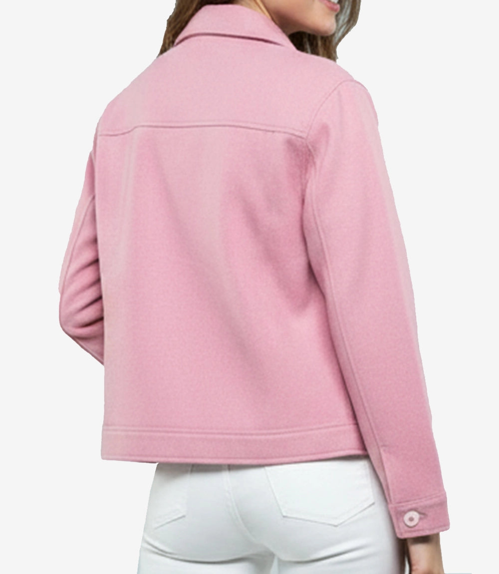 Rose Clair Veste En Laine