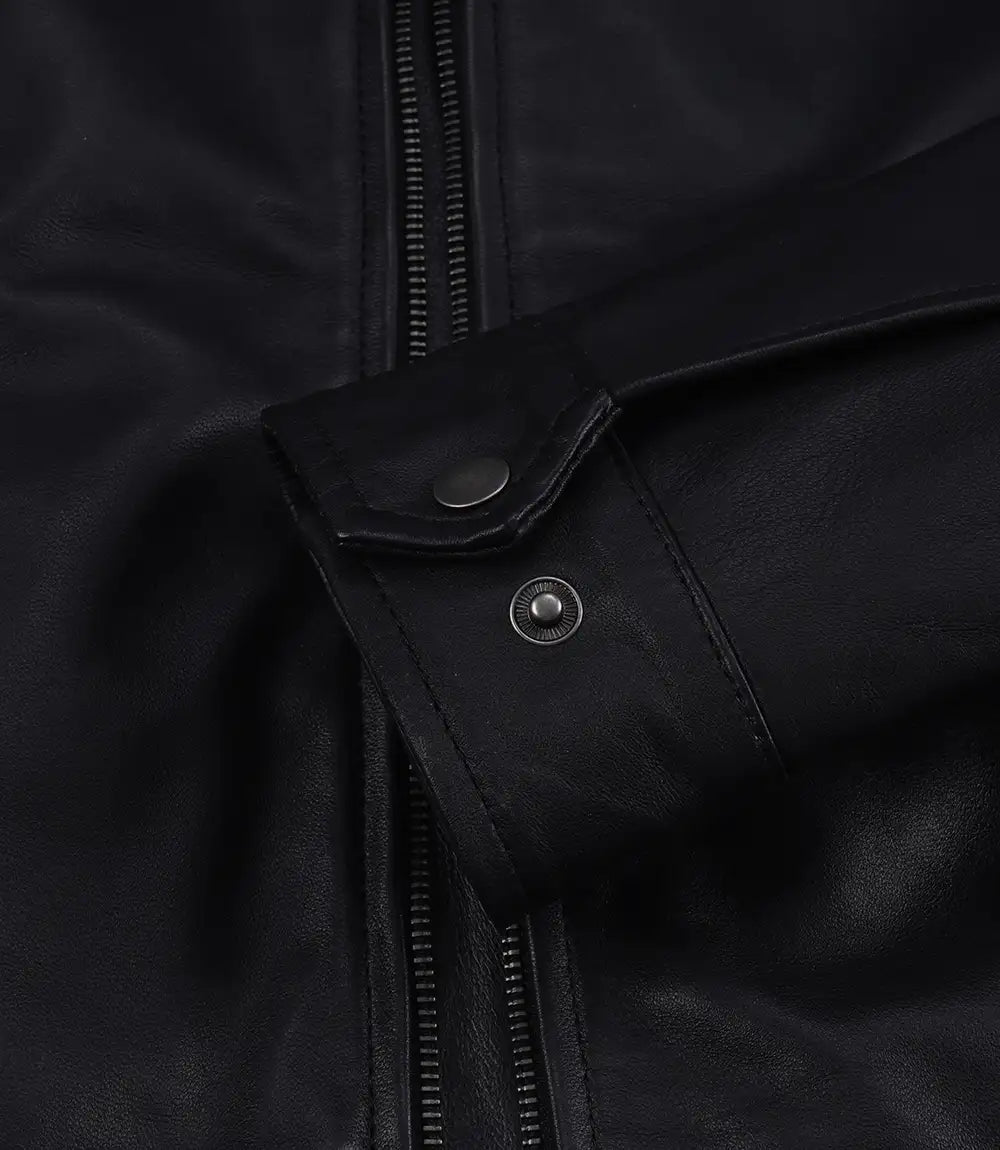 Bickford Veste en Cuir Véritable Noir pour Homme
