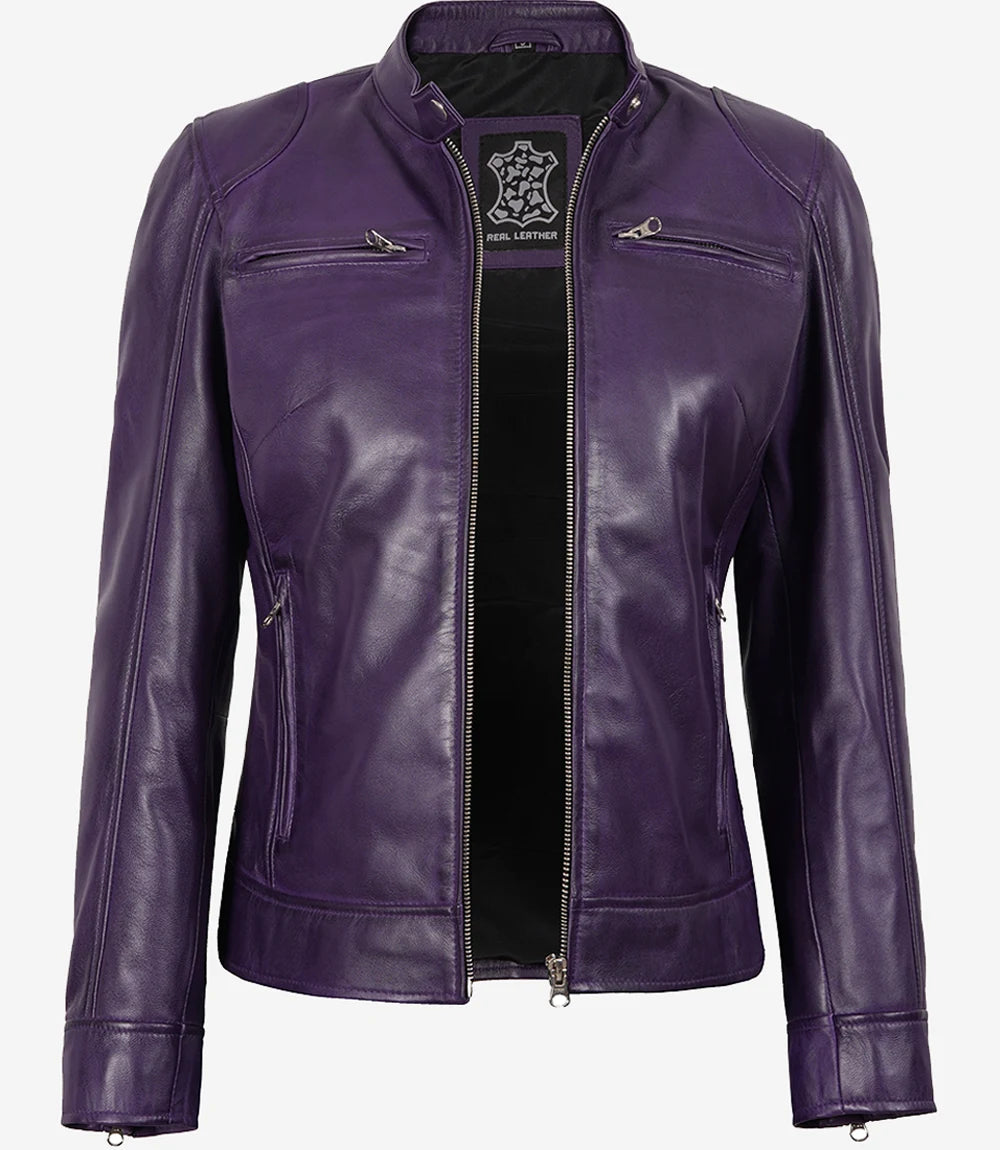 Veste En Cuir Femme