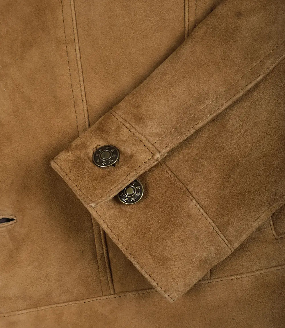 Logan Veste En Daim Marron Clair
