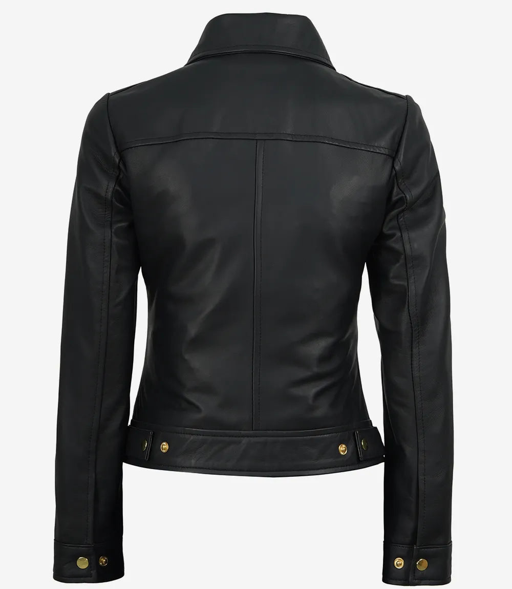 Pour Femme Noir Veste en Cuir