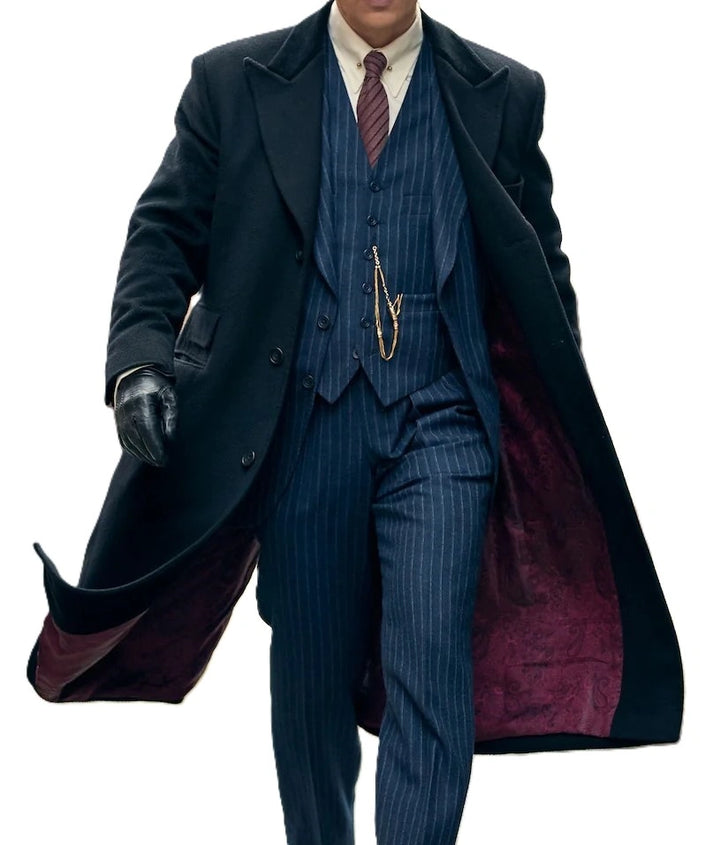 Shelby, manteau en laine noir pour homme