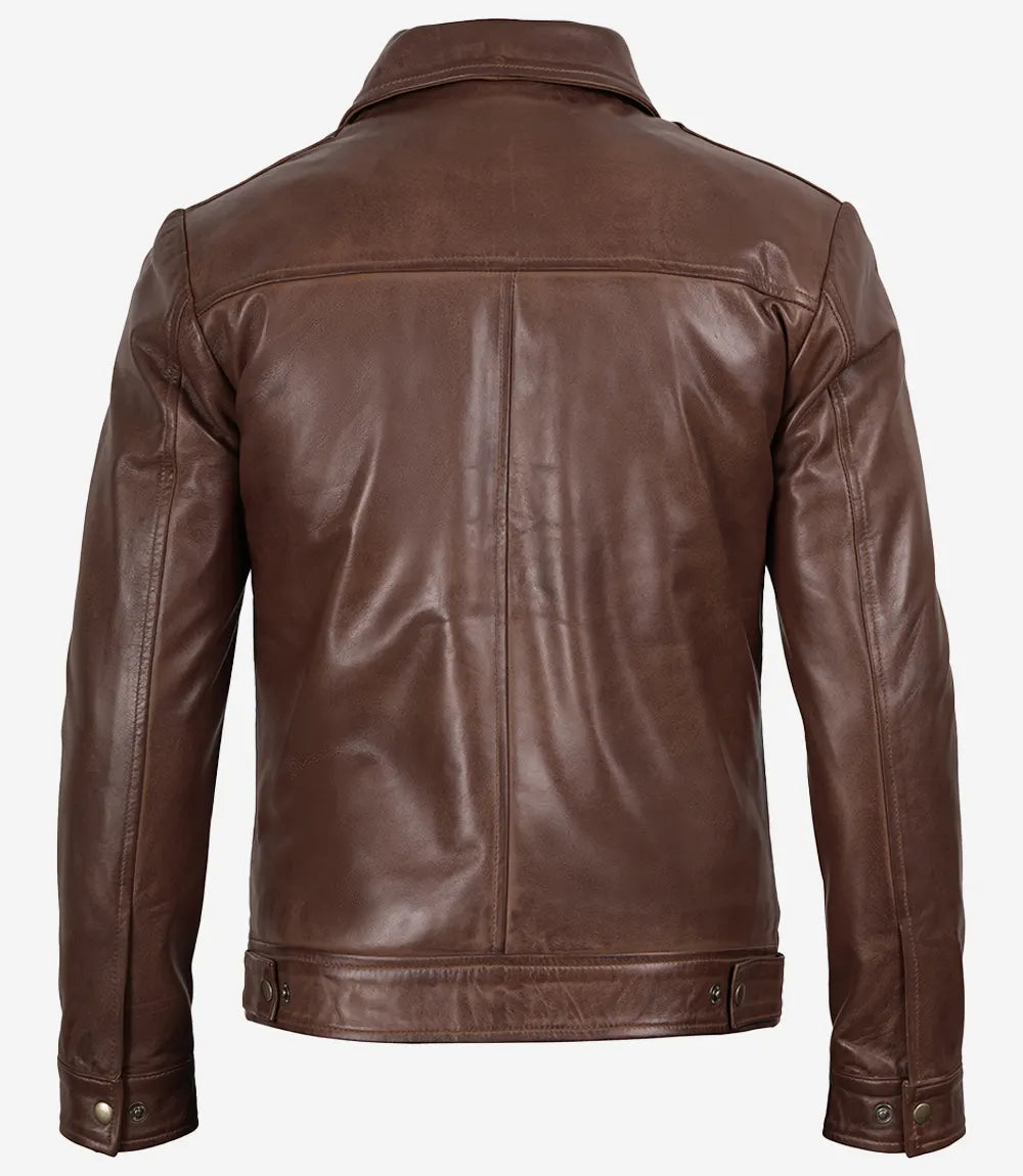 Veste Moto Cuir D'agneau Homme Zayn Leather Easy Rider - Noire Perfecto Doublé - Taille Régulière