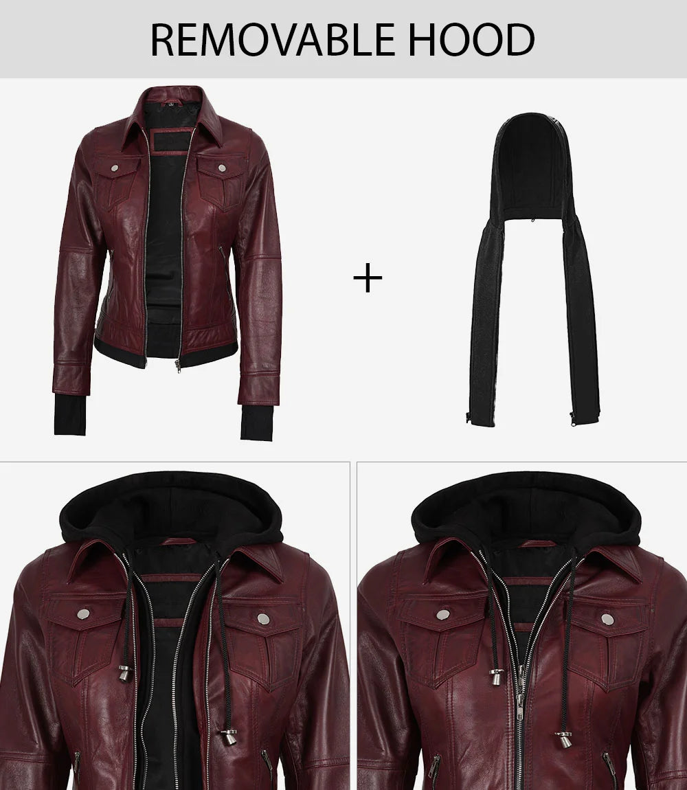 Veste en cuir femme