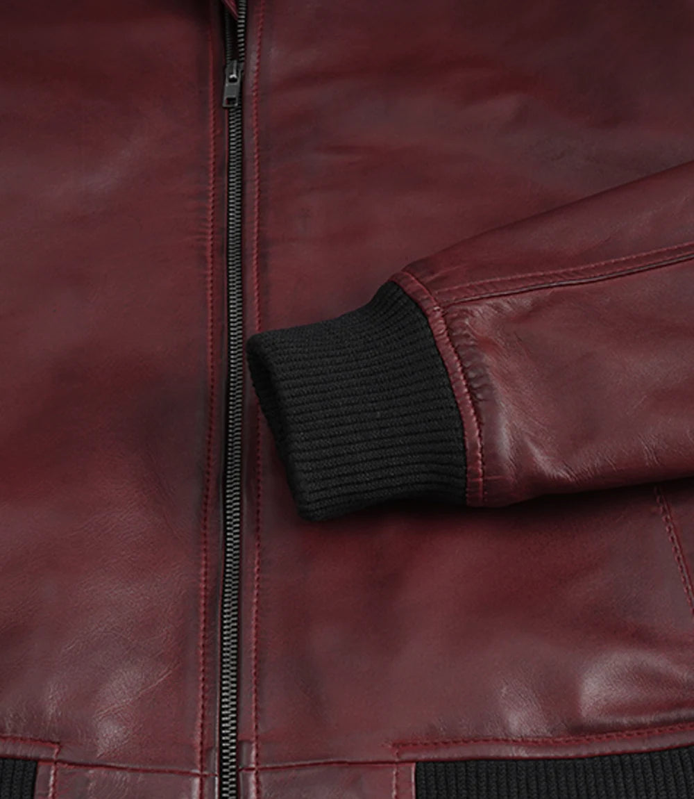 Blouson Bomber Pour Homme En Cuir