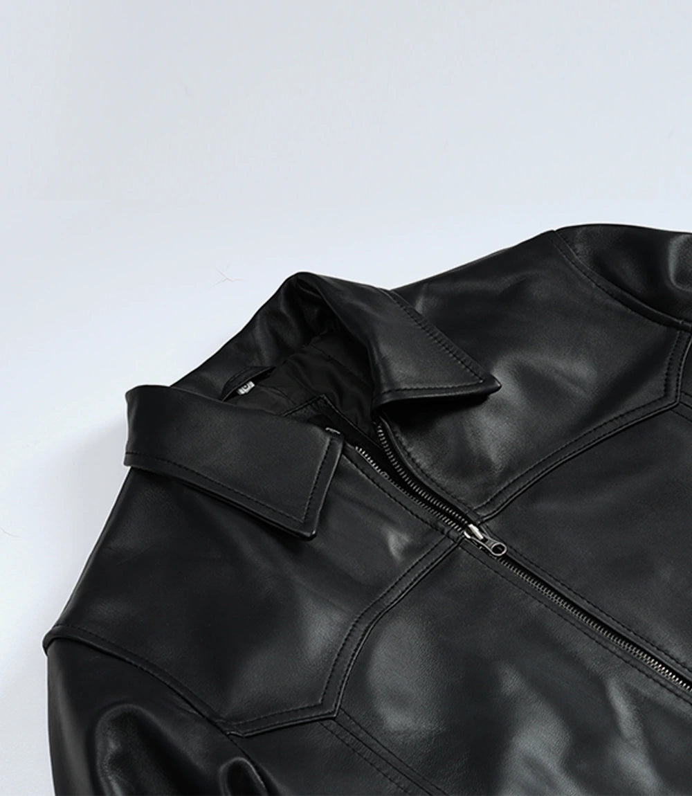 Blouson Bomber Pour Homme en Cuir