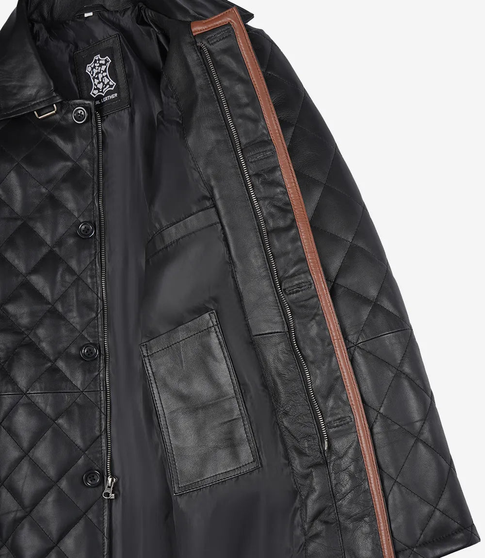 Quilted leather jacket